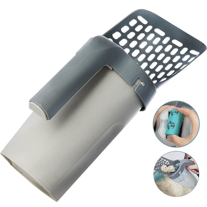 Cat Litter Shovel Scoop with Garbage Container Attached