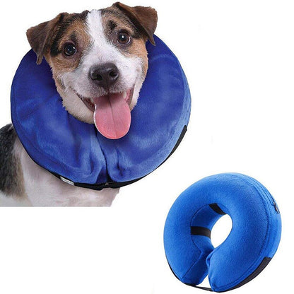 Pet Dog Collar Inflatable Anti-Bite Recovery Neck Protector Surgery Cone