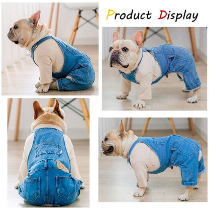 Blue Jeans Dog Overalls