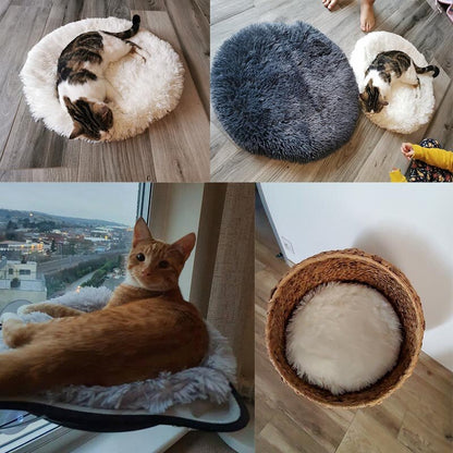 Soft Round Pet Bed - Dogs/Cats