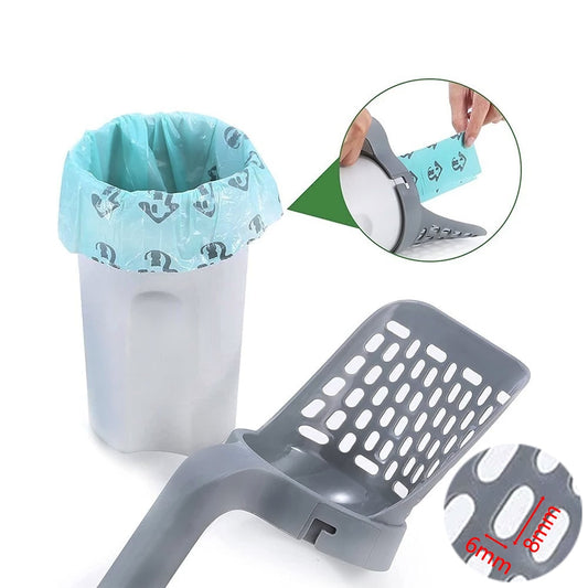 Cat Litter Shovel Scoop with Garbage Container Attached
