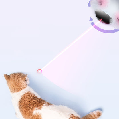 Rotating Laser Cat Feather Toy